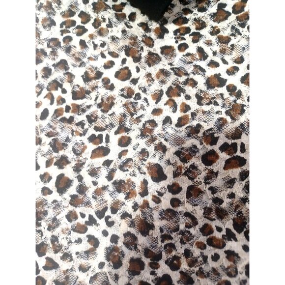 NWT 4 EU38 Anne Fontaine Pyla Leopard Cheetah Animal Print Semi Sheer Mesh Top - Picture 4 of 6